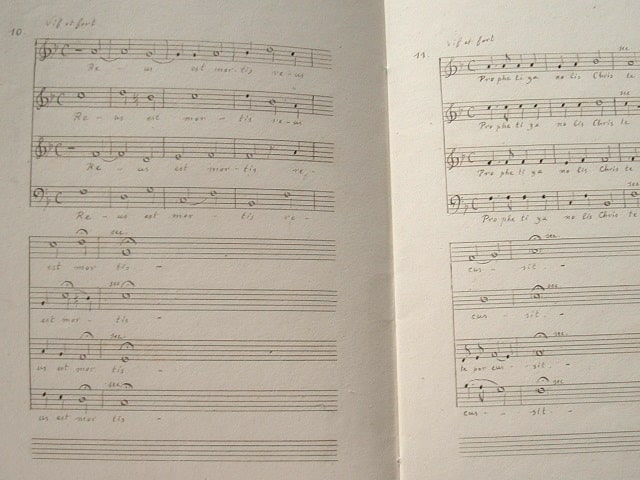 Manuscrit du XIXe de la Passion selon Saint-Mathieu de Palestrina. – vue 2